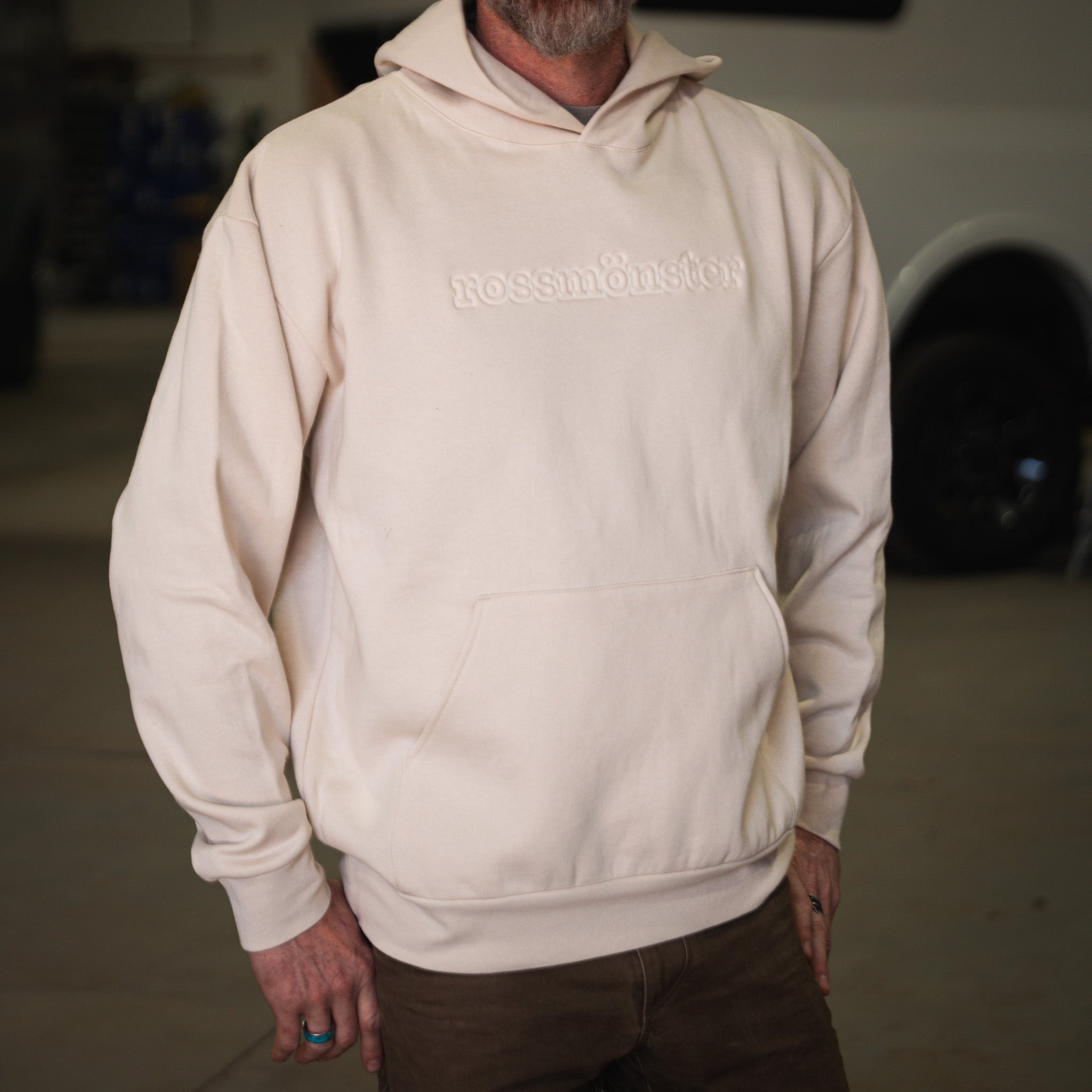 Rossmonster Comfort Hoodie Ivory