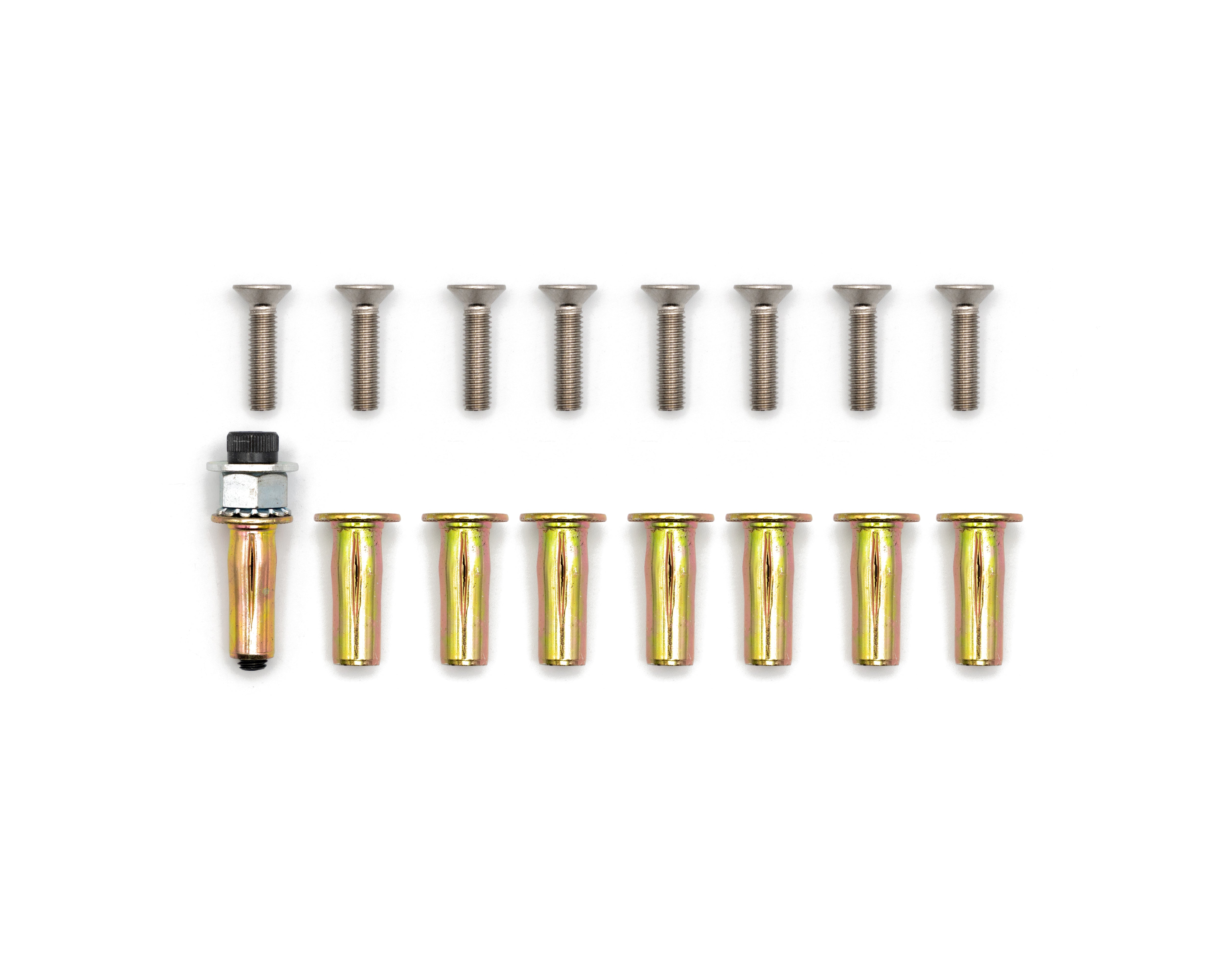 Cross Nut with Bolt Kit (8 Pack) - Installation Tool Included
