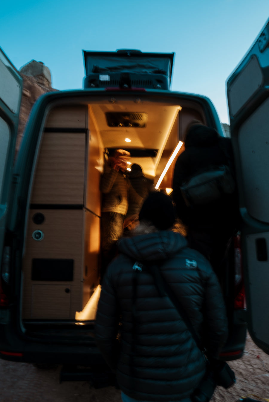 The longest counter in a camper van we know of.