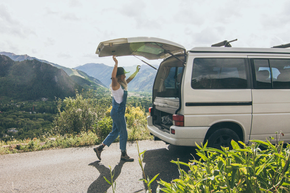 The VW Eurovan above the valley