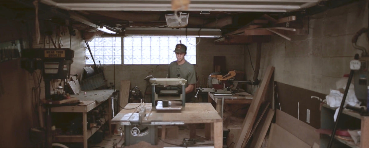 Ross in his woodshop
