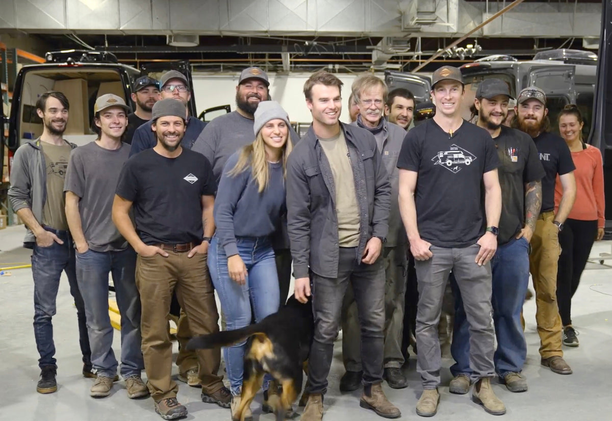 The crew on the floor at 711 South Bowen Street